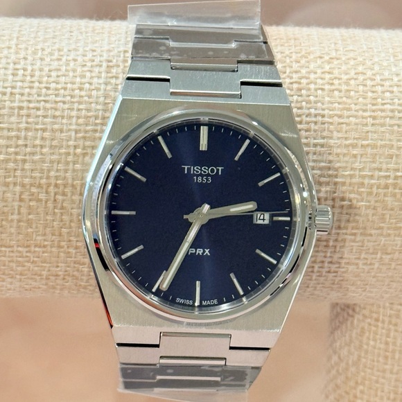 Tissot Men's Blue Swiss PRX Stainless Steel Bracelet Watch 40mm - Picture 3 of 10